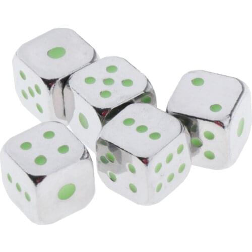 5 Pieces Bulk 8mm 6-Sided Round Corner Game Dice Glowing Dice for Board Games