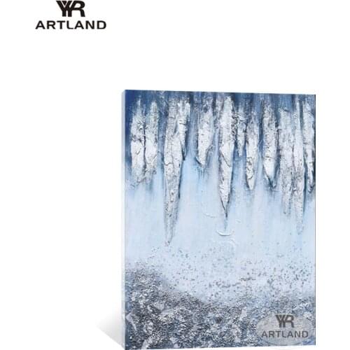 Quadro abstract ice Texture wall art Hand drawn canvas oil painting high quality hanging picture for living room Entrance hotel