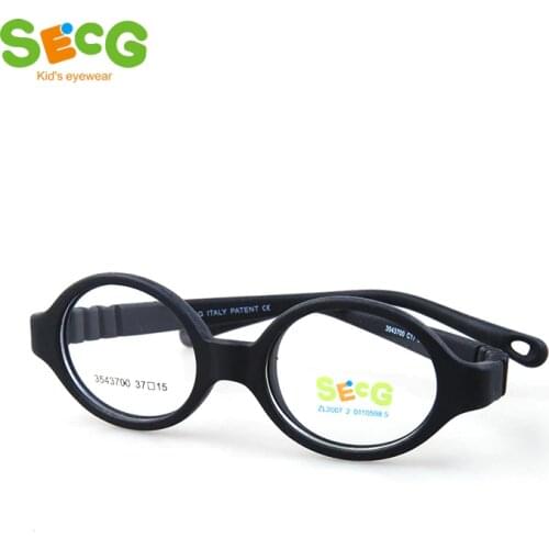 SECG Round Flexible Optical Children Glasses Plastic Frame Unisex TR90 Kids Glasses Myopia for Sight Kids Eyewear Spectacles