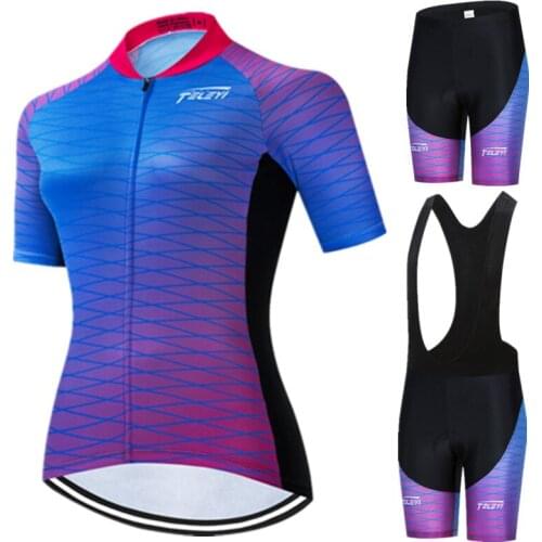 Teleyi 2021 Pro Cycling Clothing Women Cycling Suit Team Racing Cycling Jersey Set Anti-UV MTB Bike Clothing Bicycle Clothes