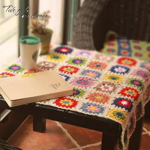 DIY Crochet Tablemats Handmade Cushion Carpet Hand hooked Fashion Children Cartoon Mushrooms Crochet Blanket Felt Kids Gift