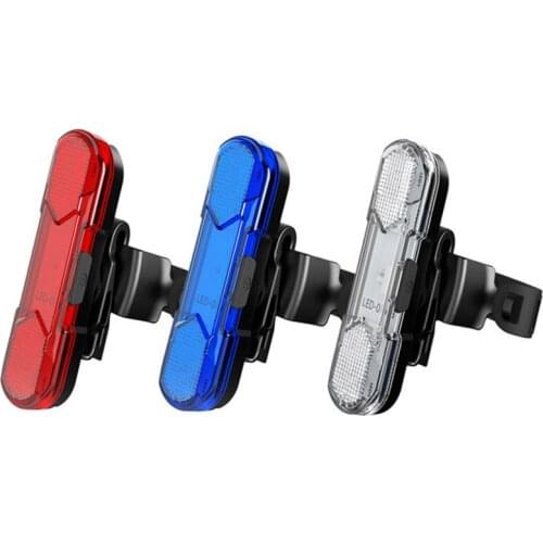 Night Cycling Bike Taillight USB Rechargeable Waterproof Shockproof Rear Lamp Bicycle Accessory Strap Type Saft Warning Lamp