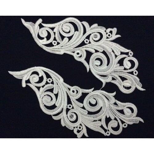 26cm*10.5cm polyester embroidery mirrored applique,embroidery hair decoration patches,veil applique,XERY-BQ0922EB