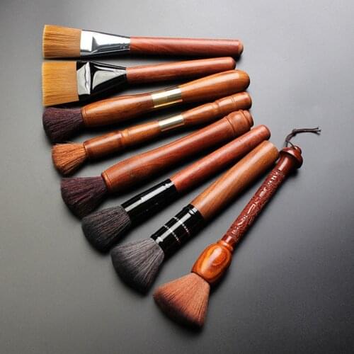 1Pcs Wood Handle Tea brush Cleaning Tools Brush Soft Teapot Brushes Puer Tools Dual purpose Prying Tea Brick Professional Tool