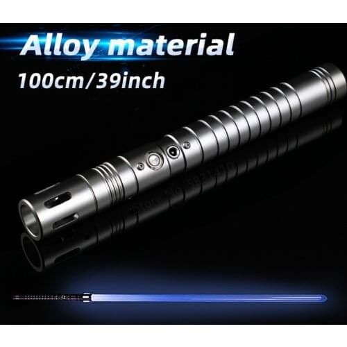 100cm lightsaber Jedi Sith laser force FX heavyweight duel weapon metal Handle stage role play sound effect laser sword toys