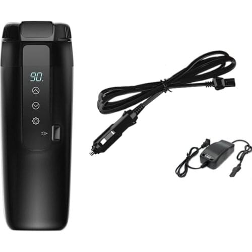 12V 350Ml Car Travel Heating Mug with Anti-Spill Lid, Portable Coffee Travel Cup Home Car Dual Purpose,G350