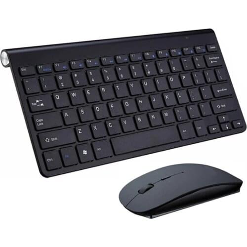 2.4G Wireless Keyboard and Mouse Combo Mini Keyboard Silent Mouse Set For Macbook Notebook Laptop Desktop PC Smart TV PS4