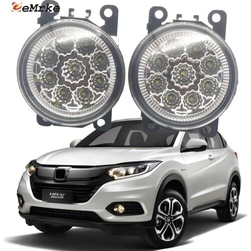 2PCS Car Styling 9-Pieces LED Fog Light Lamp for Honda HR-V EX/EX-L/LX/Sport/Touring 2019 2020 H11 12V Halogen Fog Lights DRL