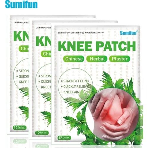 Sumifun 24Pcs Wormwood Knee Medical Plaster Moxibustion Plaster Leg Pain Relief Wormwood Sticker Extract Joint Arthritis Patch