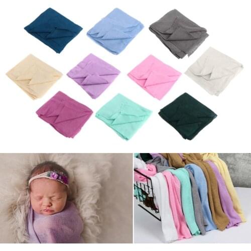 40*150cm Baby Blanket Newborn Soft Swaddle Wrap Crochet Blankets Photo Props