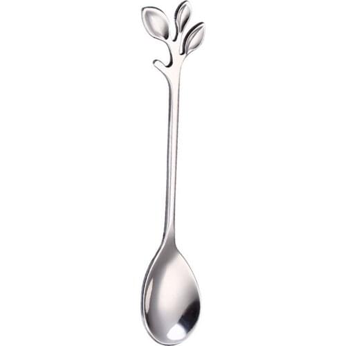 6Pcs Vintage Retro Leaves Royal Style Coffee Tea Spoon Fork Flatware Tableware Forks and Spoons 2020 new style