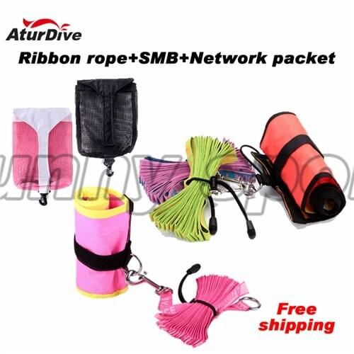 Aturdive submersible like rope wraps combination bundle equipment bags set net bag diving smb line wheel