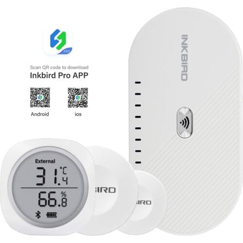 Inkbird Digital Thermometer& Hygrometer Series Data Logger Bluetooth Connect Smart Home Temperature&Humidity Sensor IBS-TH1 TH2