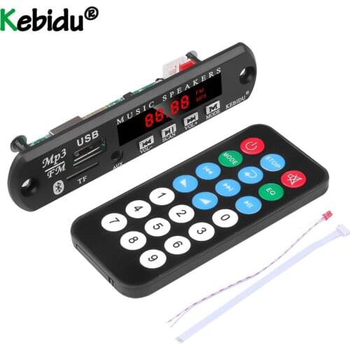 DC 12V 5V Wireless Bluetooth Audio Module MP3 WMA Decoder Board USB FM TF Radio For Car MP3 Accessories MP3 Player