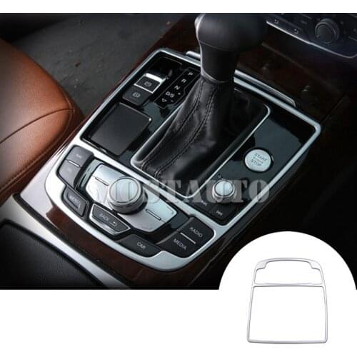 For Audi A6 S6 Interior Console Gear Shift Box Frame Trim Cover 2012-2018 1pcs Car Accessories Interior Car Decor Car Trim