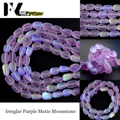 Natural Purple Austrian Crystal Beads Irregular Loose Spacer Stone Beads For Jewelry Making Diy Bracelet Necklace 9*13mm15”inch