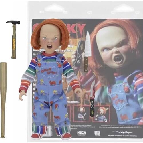 NECA Chucky Figure Childs Play Good Guys Ultimate Action Figure Collectible He Wants You Be A Best Friend Toys Doll Gift