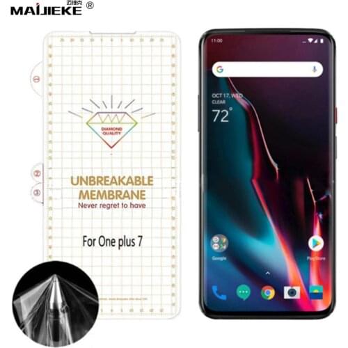 0.15mm Hydrogel Protective Film for Oneplus 7 7 Pro 6 6T Unbreakable Membrane 1+ 6 6T 7 7Pro Soft TPU Screen Protector Not Glass