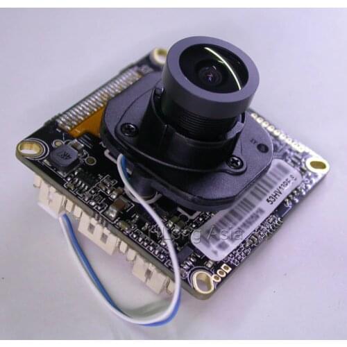 IPC (960P@23FPS) 1/3" CMOS H81 image sensor + Hi3518E-V200 CCTV IP camera module PCB board + 2.1mm LEN + IRC + LAN cable