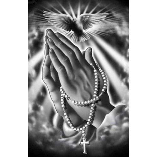 JMINE Div 5D GOD Christian Jesus Dove necklace Full Diamond Painting cross stitch kits art Religious 3D paint by diamonds