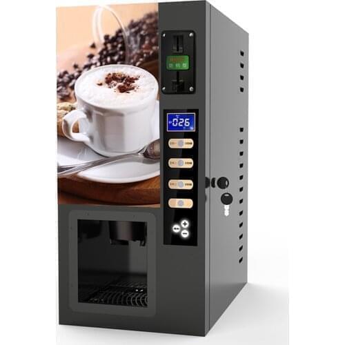 Commercial Coffee Machine Coin Operated Coffee Vending Machine Fully Automatic Milk Tea Instant Coffee Making Facilities GTD203
