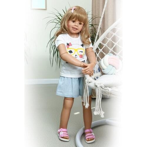 NPK Huge doll 98CM Original Masterpiece Doll toddler baby girl 3-4years old real baby dress model body ball jointed doll
