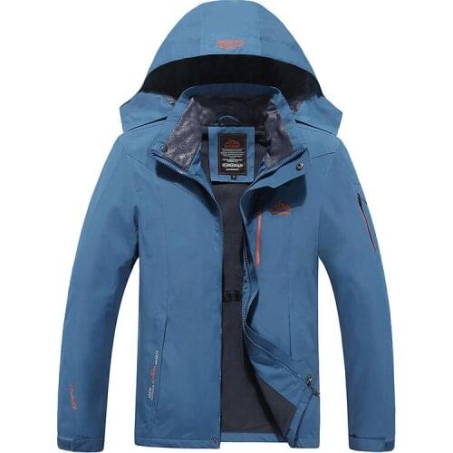 New Design Jacket Mens Waterproof Windbreaker Warm Coat Men Hooded Jackets Casual OutdoorJackets Overcoat Big Szie 7XL 8XL