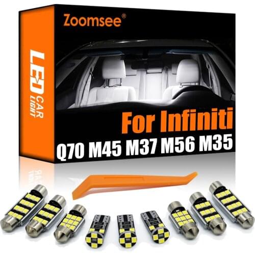 Zoomsee Interior LED For Infiniti Q70 M45 M37 M56 M35 M35H M30 1990-2019 Canbus Vehicle Bulb Indoor Dome Map Reading Light Kit