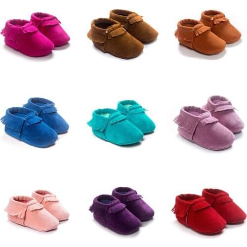 Kids Baby Shoes PU Suede Leather Newborn Boys Girls Moccasins Soft Moccs Shoes Bebe Fringe Soft Soled Non-slip Footwear Shoes
