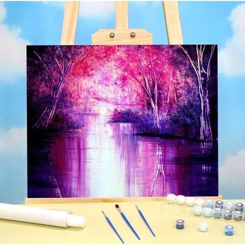 Natural Scenery Calm Waters Painting By Numbers Complete Kit Oil Paints 50*70 Painting On Canvas Home Decor Drawing