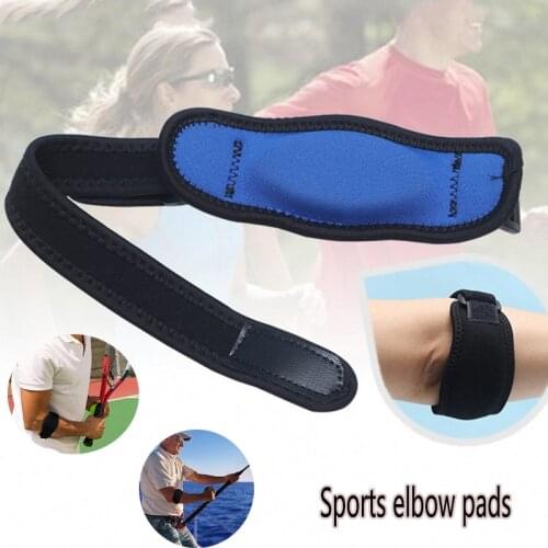 Sports Safety Adjustable Elastic Elbow Support Sleeve Elbow Pad Basketball Tennis Pain Protection Sports Gym Training Protector