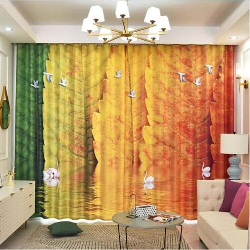 New style curtain oil painting curtains simple modern bedroom living room thickened windproof curtain blackout curtains