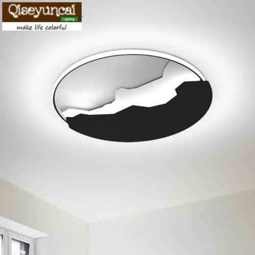 Qiseyuncai 2018 new Nordic creative round ceiling lamp modern led bedroom lamp simple living room lamp personality warm lamps
