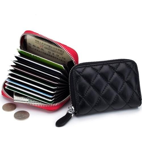 New Women Fashion Business Card Holder Wallet Zipper Card Bag Women Cover Multi Women Credit Card Purse Coin Wallet