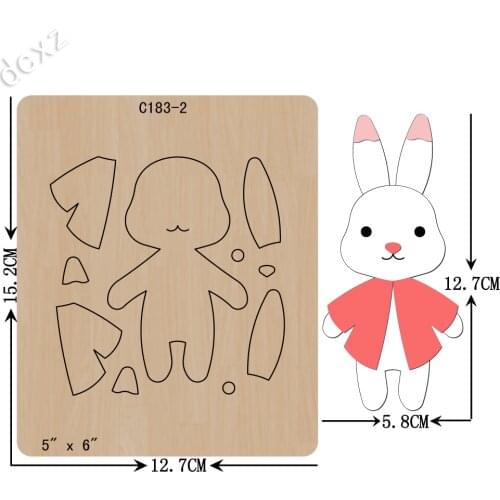 New rabbit Wooden die Scrapbooking C-183-2 Cutting Dies Compatible with most die cutting machines