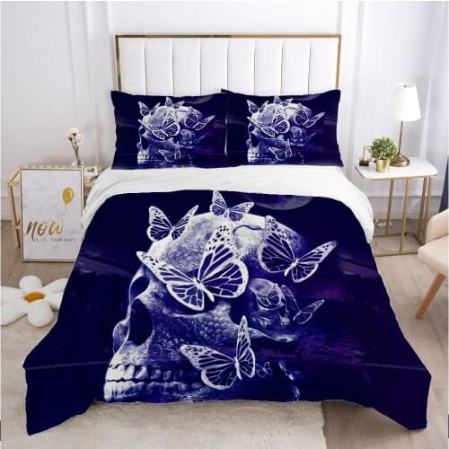 Skull Deadpool Duvet cover set 240x220 200x200 Bedding set Twin Queen King Double Bed linens Quilt cover Bedclothes purple