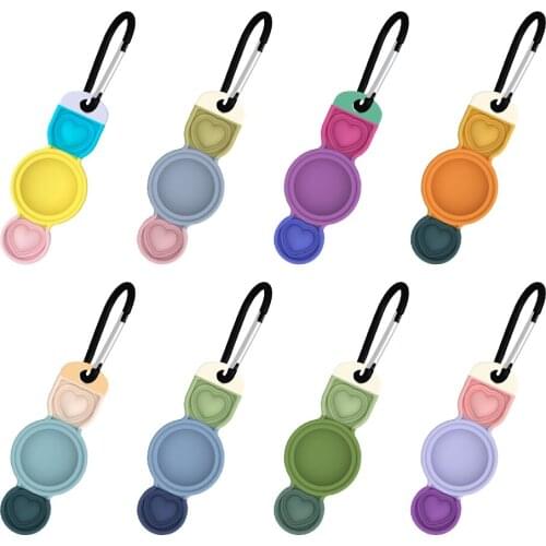 Case Shock-Proof Protective Cover Silicone Case for Apple AirTag Tracker Carabiner Buckle Holder Protective Cover