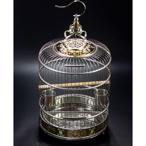 Luxury Tray Bird Cage Parrot Metal Small Travel Big Birds Cage Houses Outdoor Home Jaula Pajaro Grande Feeding Supplies DL60NL