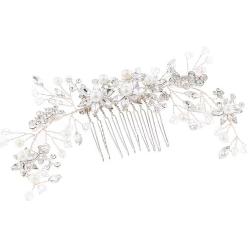 Bridal Flower Side Hair Clips Pearl Bridal Headpiece Wedding Accessories