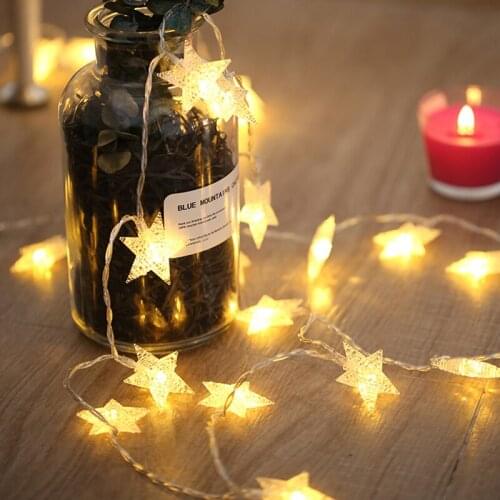 10M 80LED Star String Lights Fairy Lights Christmas Wedding decoration Lights Battery Operate twinkle lights Garland Home Decor