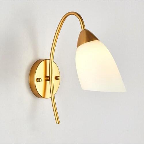 E27 110v 220V Led wall lights modern wall lamp for Bedroom Living Room golden lamps for bedside wall sconce black bedroom