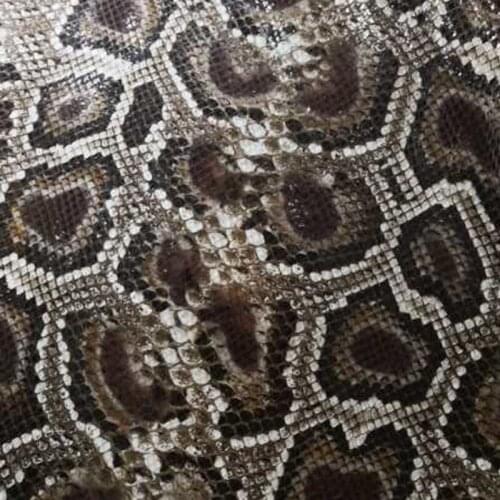 Wholesale Customization Snake Print Luxury Cow Genuine Leather Fabric