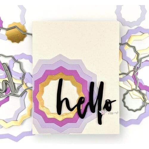 Mmao Crafts Metal Steel Cutting Dies New Hello letter decoration Stencil For DIY Scrapbooking Paper/photo Cards Embossing Dies