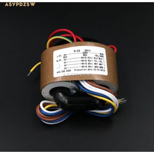 115V / 220V 30VA Four 9V R type transformer With shielded wire output 30W (4x9V)