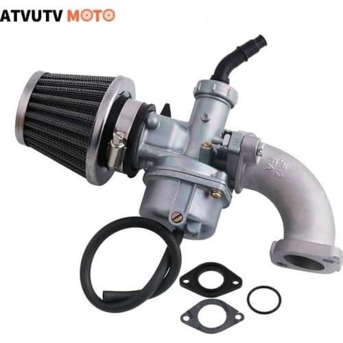 PZ22 Carb 22mm Carburetor Air filter + intake pipe For Pit Dirt Trail Bike Go Kart ATV Quad 110cc 125cc