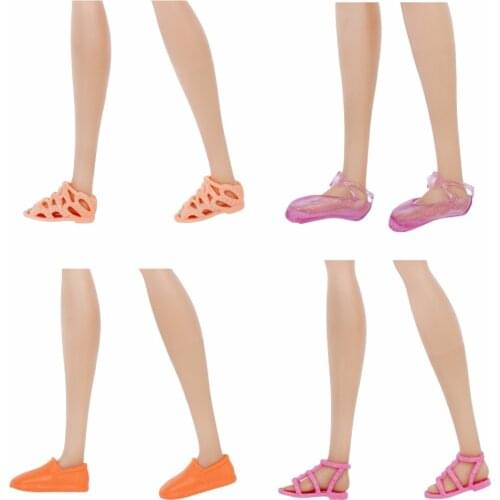 High Quality Fashion Mini Flat Shoes Cute Mixed Style Colorful Casual Sandals Ballet Dance Shoes Accessories For Barbie Doll Toy