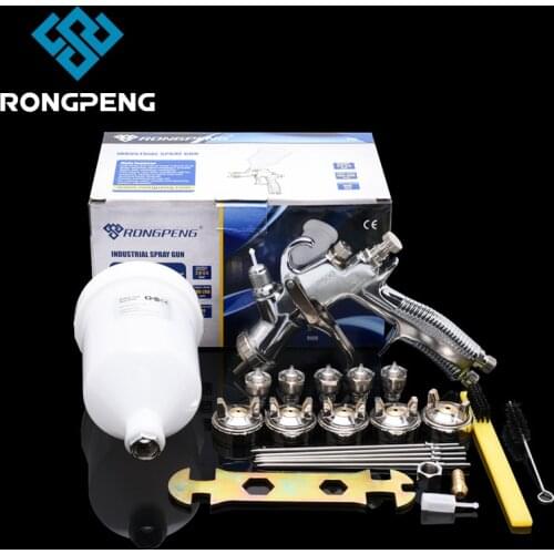 RONGPENG High Quality Pro Painting Spray Gun 1.3/1.4/1.5/1.7/2.0mm LVLP Air Gun Airbrush with Cleaning Kit