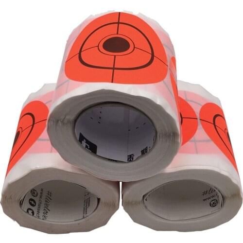Bright Orange Sticker Targets-3"(7.50cm) in Diameter-250 Pcs/Roll- Self Adhesive-Gun Shooting