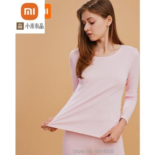 Youpin youpin instant heat sanding thickening autumn clothes long trousers men and women warm base coat suit