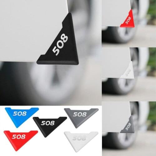2pcs Car Door Corner Cover Silicone Anti-scratch Molds Protection Protector for Peugeot 508 Car Accessories